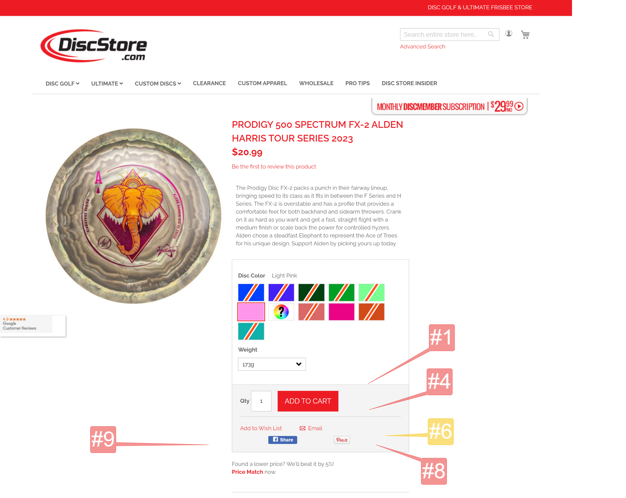 Disc Store Ordering & Delivery